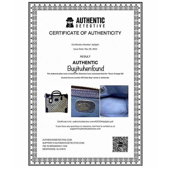 M GUCCI GG SUPREME Navy Rolled Handle Doctors Work Travel Bag w Dust Bag COA - Picture 3 of 17